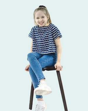 Bild Bluse Berry mit Jeans