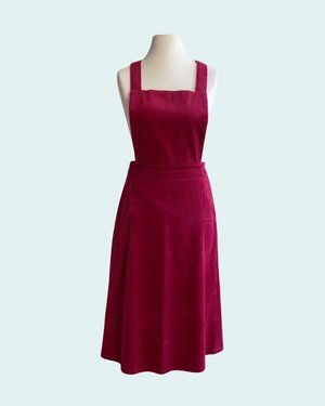 Foto Nähkursmodell Latzkleid Lisette Vorderansicht