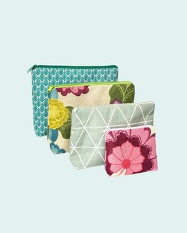 Nähkursmodelle von Kulturtasche Katja in allen 4 Größen Bild Nähkursmodelle von Kulturtasche Katja in allen 4 Größen