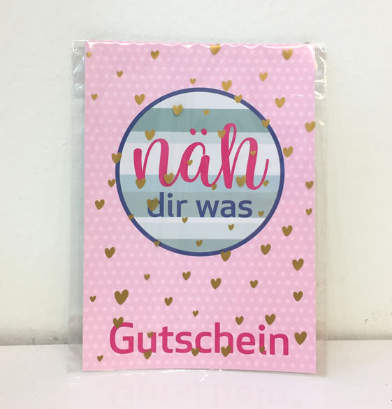Nähgutschein eingepackt Bild Nähgutschein eingepackt