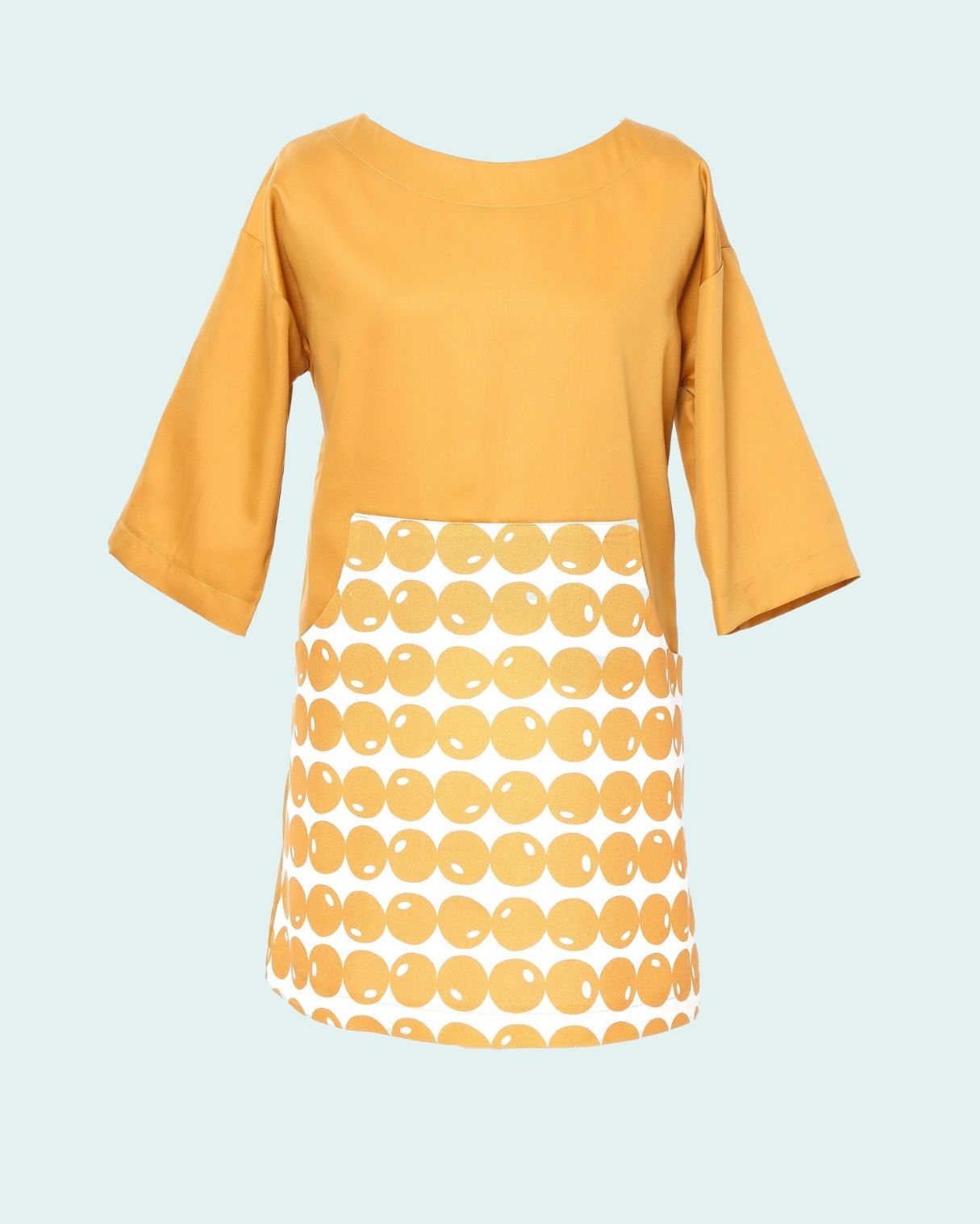 Nähkursmodell Kleid Kurkuma Bild Nähkursmodell Kleid Kurkuma