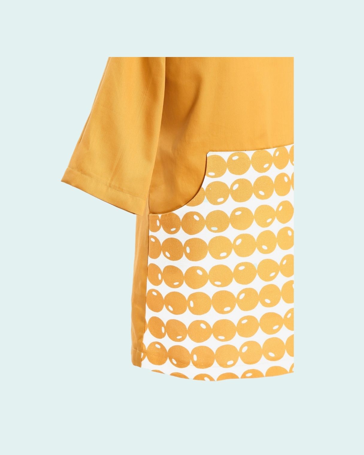 Nähkursmodell Kleid Kurkuma Detailansicht Bild Nähkursmodell Kleid Kurkuma Detailansicht