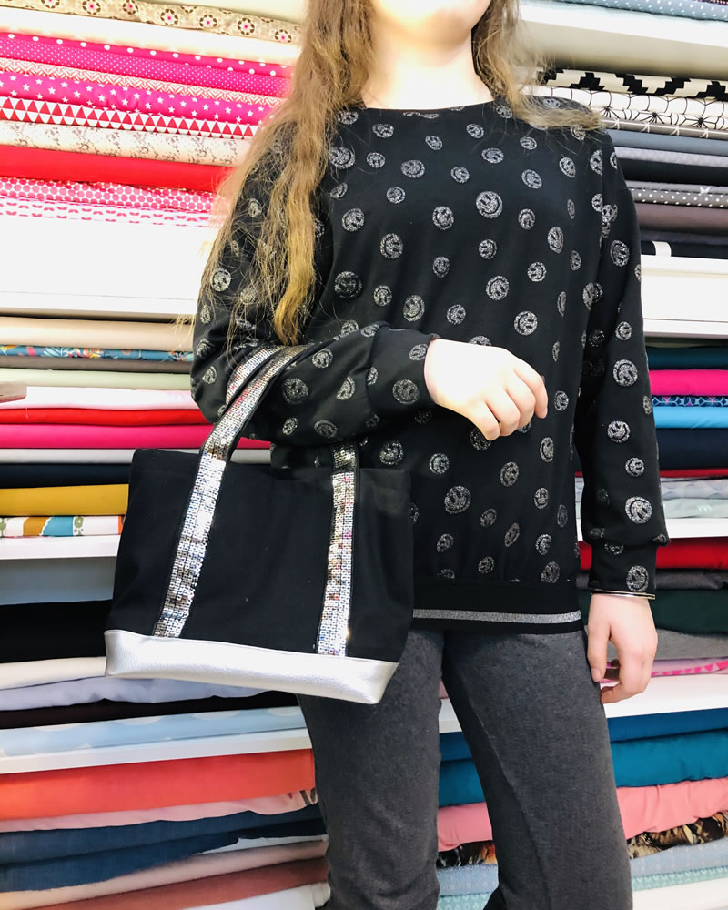 Glitterbag im Nähkurs entstanden Bild Glitterbag im Nähkurs entstanden